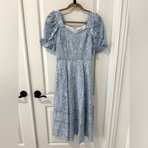 Rachel Parcell Blue/White Midi Dress